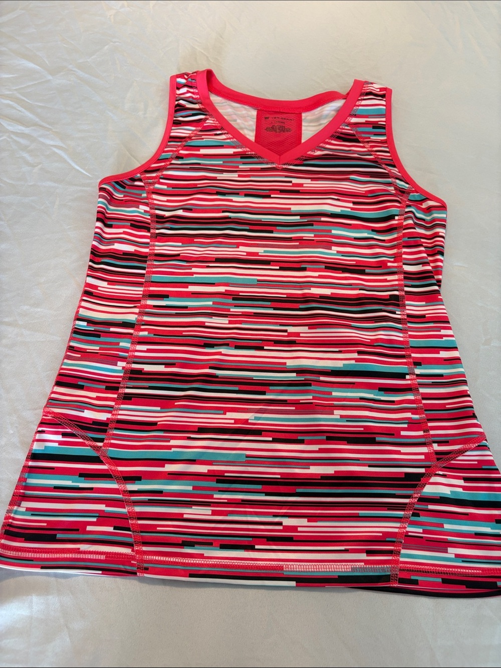 Tek Gear' Pink Multi-Stripe Active Tank